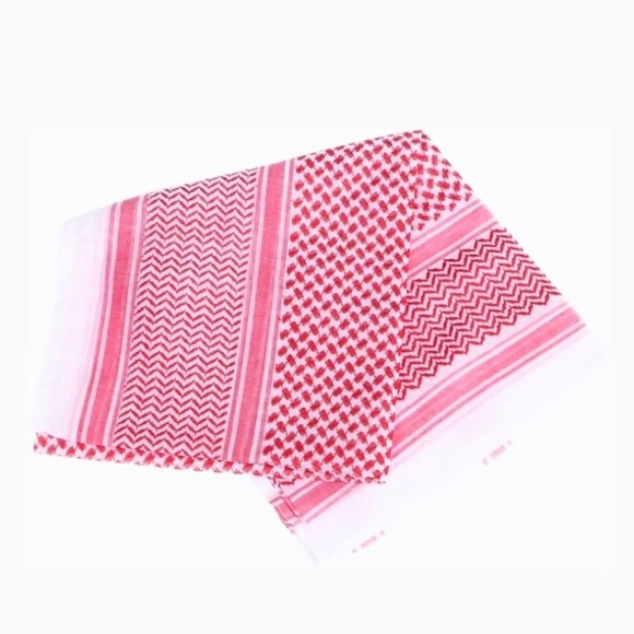 Arab Saudi Arabia Shemagh & Agal headwear headwrap Red/White - Picture 2 of 3